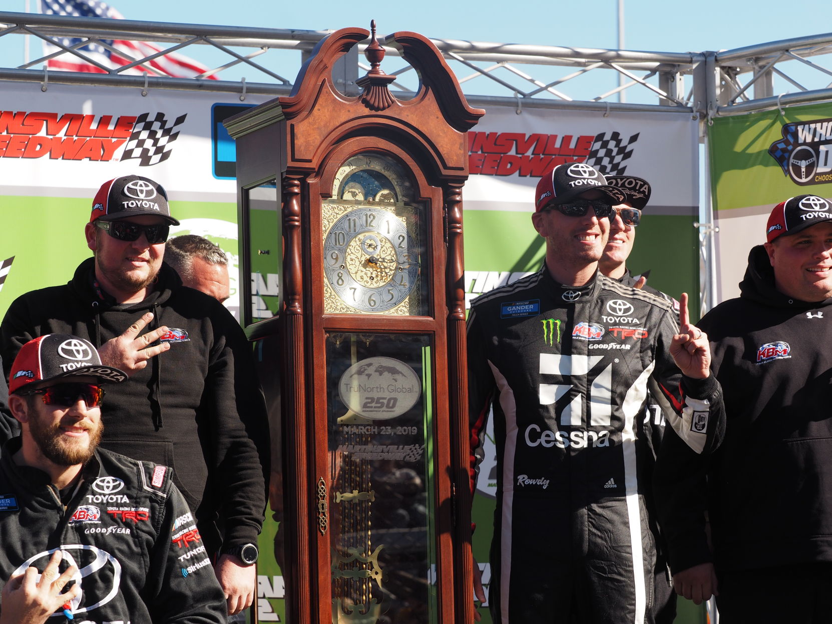 Martinsville Truck Races Kyle Busch grandfather clock.JPG